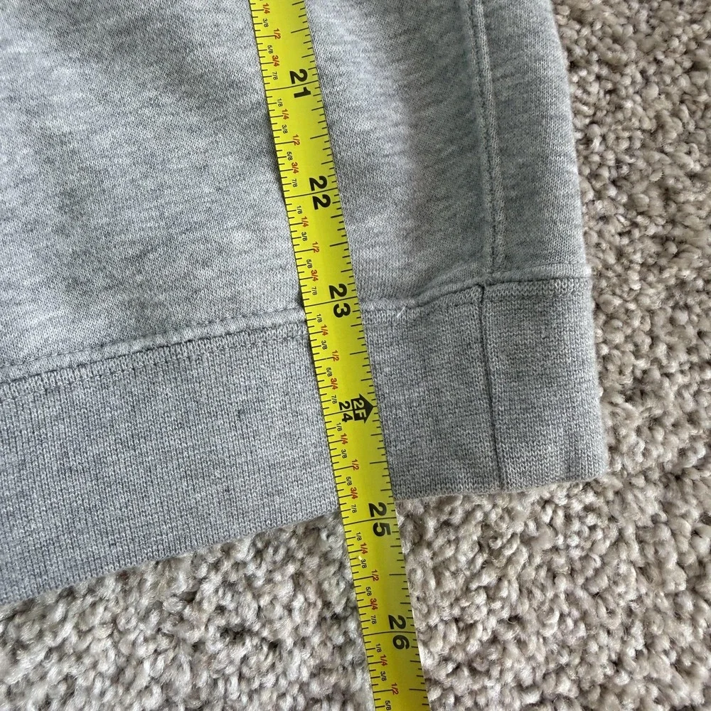 Nike Hoodie Mens Medium Gray Fleece Pullover Logo Kangaroo Pocket Sweatshirt